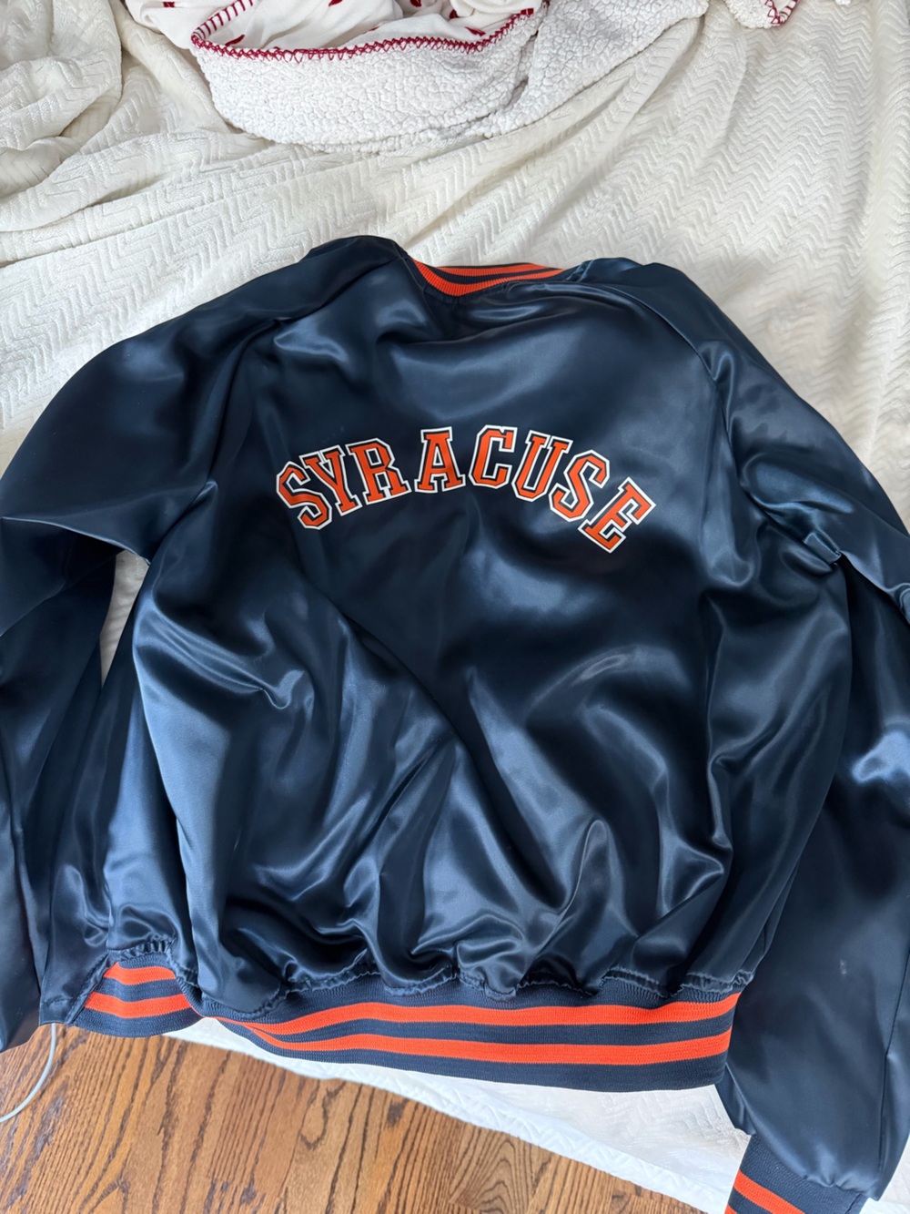 Vintage Syracuse Satin Bomber Jacket